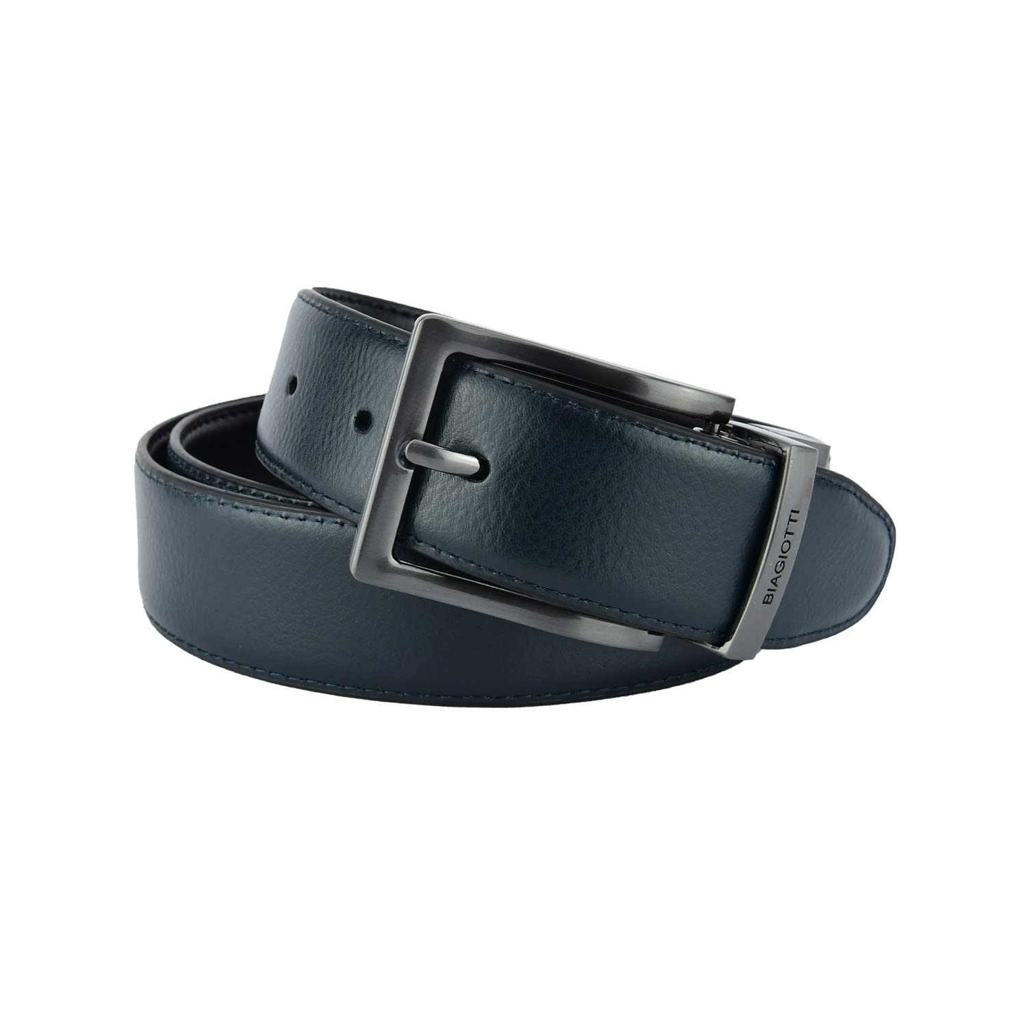 Laura Biagiotti Cintura Reversibile Uomo In Vera Pelle, alta 3,5cm, Regolabile e Accorciabile