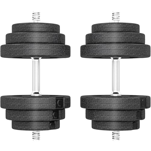 Homcom Kurzhantel-Set für Heimtraining aus Stahlrohr und PE-Kunststoff, 12...
