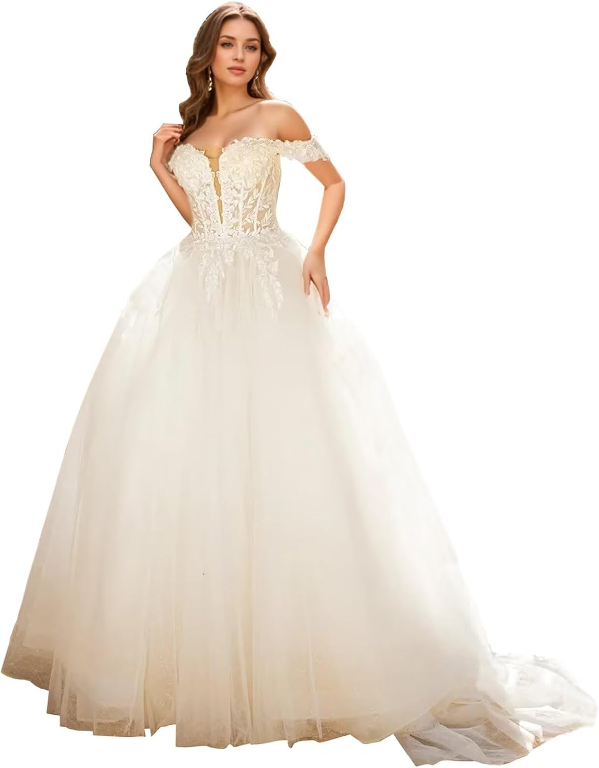 Chiffon Wedding Dresses for Bride Lace Appliques V Neck Long Beach Spaghetti Straps Simple Bridal Gown with Slit