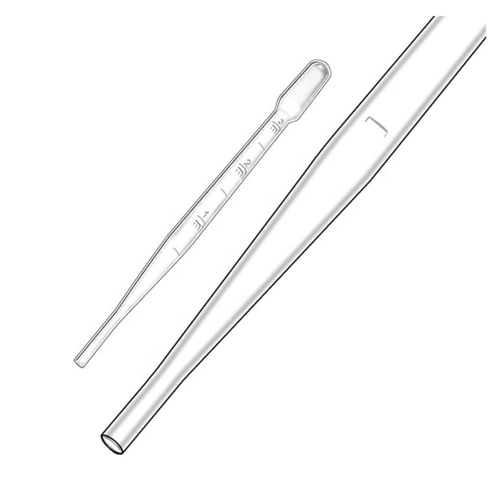 Pipette 1500 Stück Lehrinstrument Kunststoff-Tropfer 0,2/0,5/1/2/3/5/10 Ml Einweg-Strohhalm Babbitt für Labor(2ml)