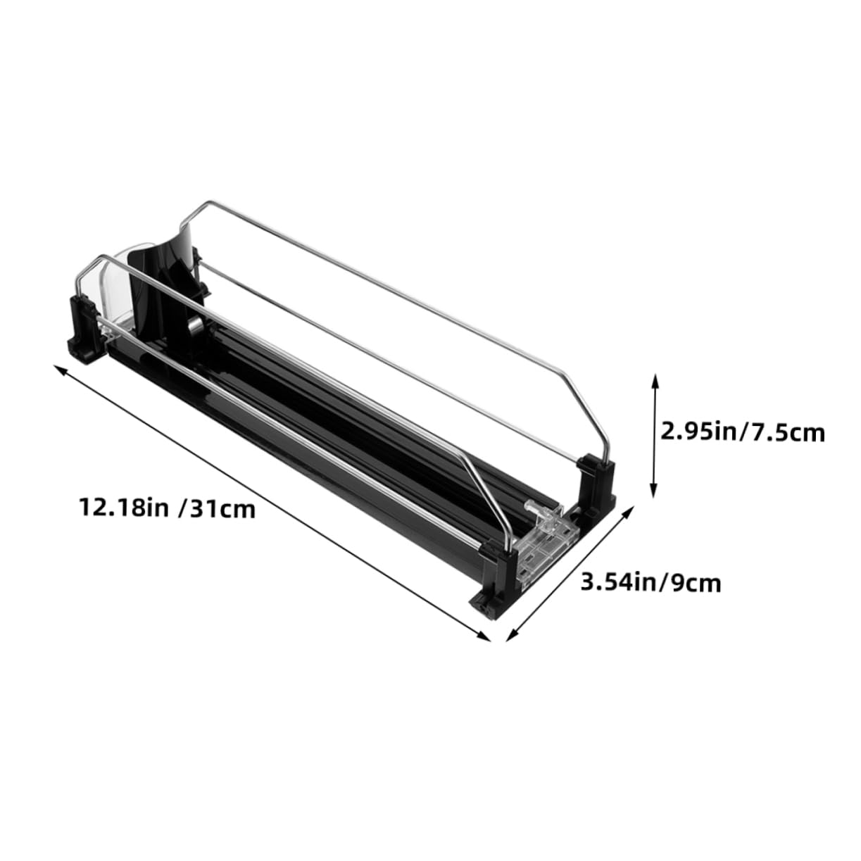 PRETYZOOM 2Pcs Automatic Pusher Drinks Dispenser for Fridge Easy Install Soda Can Organizer Smooth Finish Beverage Storage Suitable for Home and Commercial Use