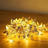 Fairy Lights Cadena de Luces Led Pilas Terraza Guirnalda Luces Exterior Pilas Solar Luces Led Con Pil-as Navidad Interior para Navidad, 2M