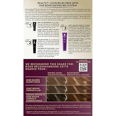 Schwarzkopf Keratin Blonde Hair Dye, 11.1 High Lift Almond Blonde, Professional Quality Permanent Hair Color, Bond Enforcing System, Pre-Color Serum & Purple Conditioner Included