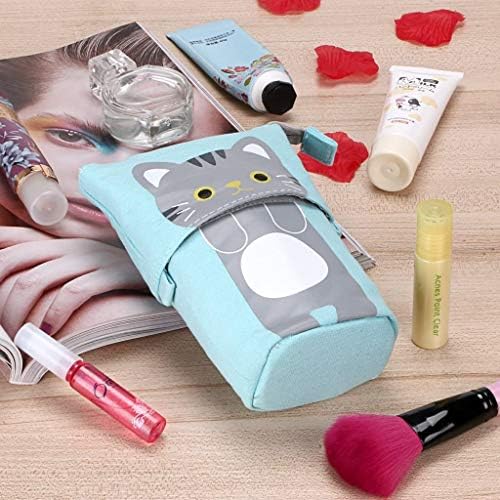 Cute Pencil Case,Cartoon Cat Pencil Holder Upright Pencil Bag Stationery Case Gift for Students Teenagers Girls Adults Students and Office Supplies