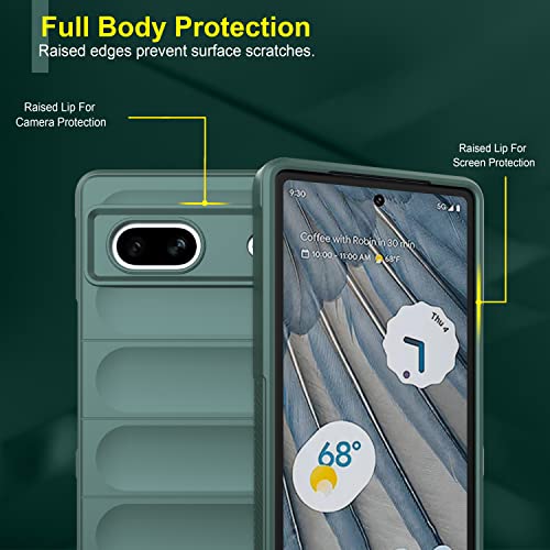 Image of amazon basics Back Case Cover for Google Pixel 7A | Compatible for Google Pixel 7A Back Case Cover | Liquid Silicon Magic Case for Google Pixel 7A with Camera Protection | Dark Green