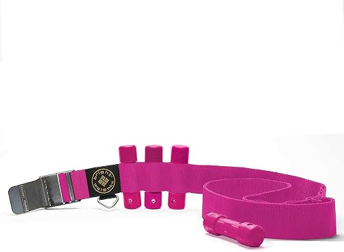 Cinturón de peso rosa para buceo con 4 unidades de pesas de babosa rosa