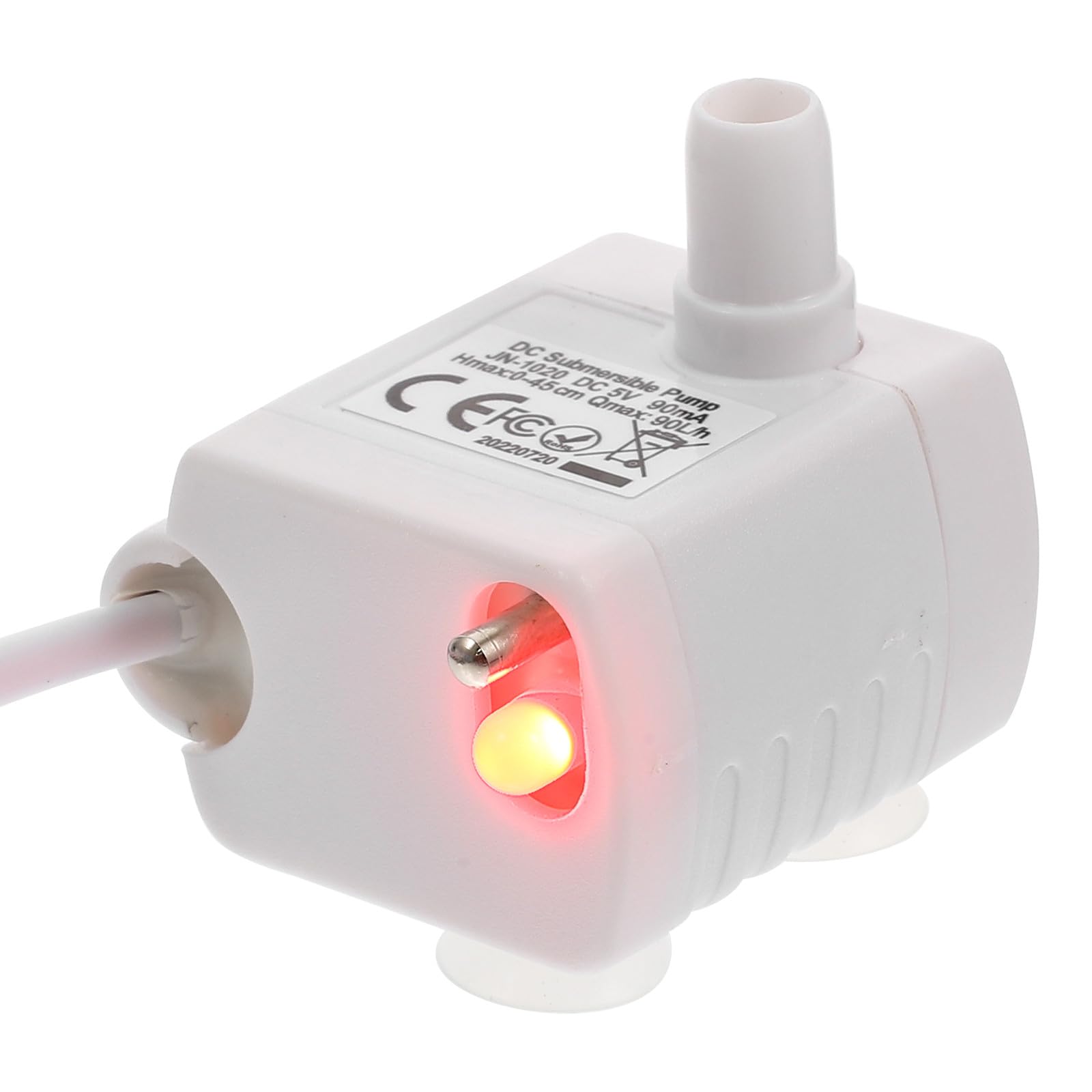 ERINGOGO Bomba de Fuente para Gatos Luz LED Bomba Sumergible Antiséquedad 5v 1a Ajustable y Silenciosa para Dispensador de Agua de Mascotas Repuesto Materiales Abs