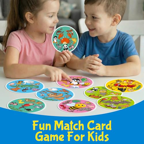 Edulok Match Game Quick Memory Card Game,Fun Math Learning Card Math Game,Quick Reflexes Cards Animal Table Piles Games,Visual Perception Family Games,Preschool Classroom Homeschool Supplies