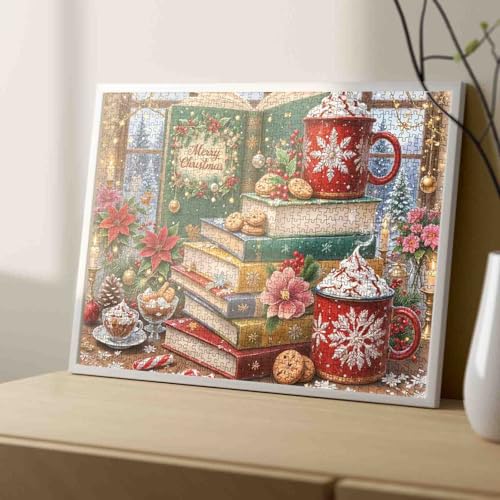 Christmas Books Jigsaw Puzzles 1000 piezas de rompecabezas con tema libro de Navidad 20x27 pulgadas miniatura 3