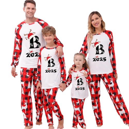 Generico Navidad Pijama Familia Conjunto Coordinado Pijamas Navideños Cuello Redondo Invierno Dos Piezas Pijama Para Niños Niño Para Toda La Familia Ropa De Noche Cómodo Algodón Christmas Pyjama