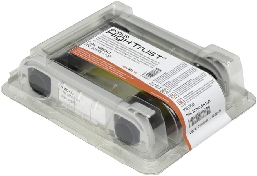 Card Imaging Evolis Primacy 2 R5F208A100 Color Ribbon - YMCKO - 300 Prints with Software