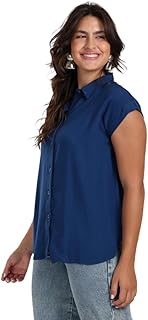 قميص كاجوال من قماش تنسل للنساء من كلو