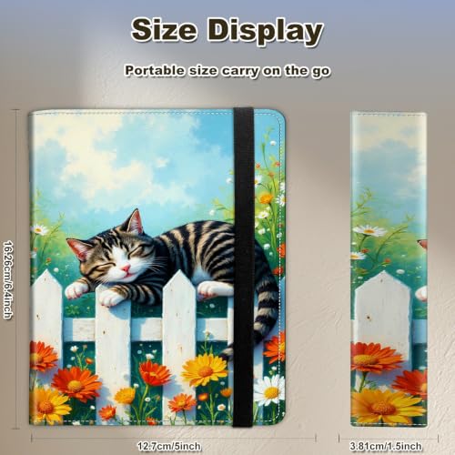 Image of Photo Album 4x6 120 Photos with Strong Elastic Band, Sleeping Tabby Cat | Large Capacity Premium Leather Picture Album, Portable Wallet Albums Photo Book for Family Anniversaries Wedding Baby