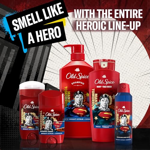 Old Spice Aluminum Free Deodorant for Men, 24/7 Freshness & Lasting Scent, 24/7 Long Lasting Sweat & Odor Protection, Smell Like a Hero, Superman, Bright Citrus and Cosmos Scent, 3 oz - image 7