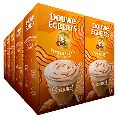 Douwe Egberts Oploskoffie Verwenkoffie Latte Caramel (80 Sachets, Instant Koffie), 10 x 8 Zakjes - Afbeelding 4