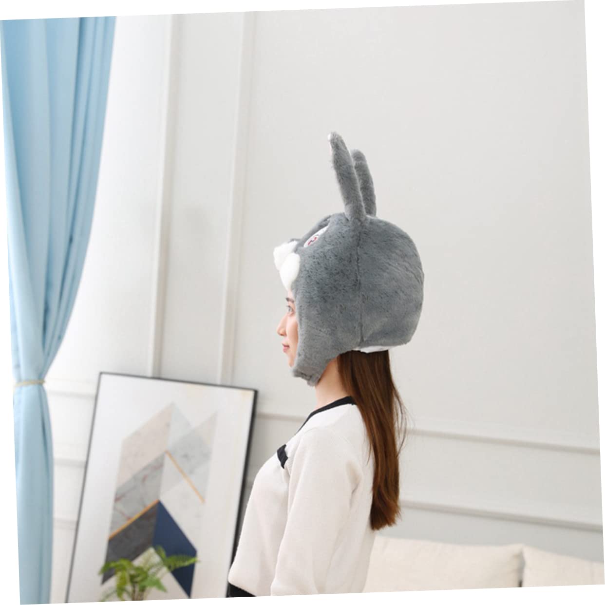 ifundom 2piezas Gorro De Conejo De Peluche Con Orejas Para Fiestas Disfraz De Pascua Accesorio Fotográfico Divertido Gorro Unisex Para Adultos Diseño Creativo y Fácil De Usar