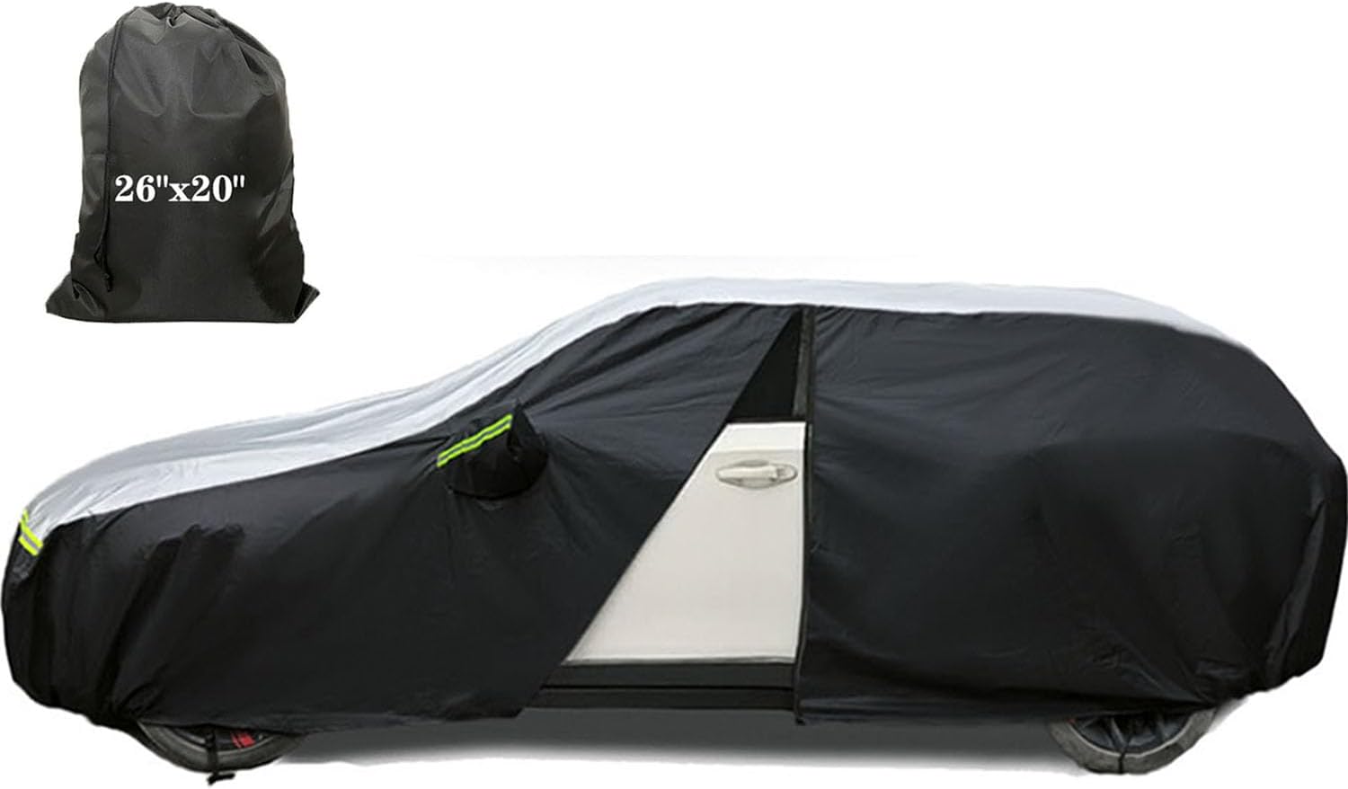 SUV car Cover All Weather Waterproof Murano, Subaru Outback/Solterra，Cadillac XT5/SRX, Buick Envision and Other Models -Outdoor Sunshade Protection with Zipper (Length 188 to 195 inch)