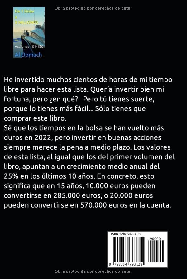 Miniatura 2 de De 1 Dólar a X MILLONES Acciones 101-150 (1 Dollar TO X MILLIONS) (Spanish Edition)