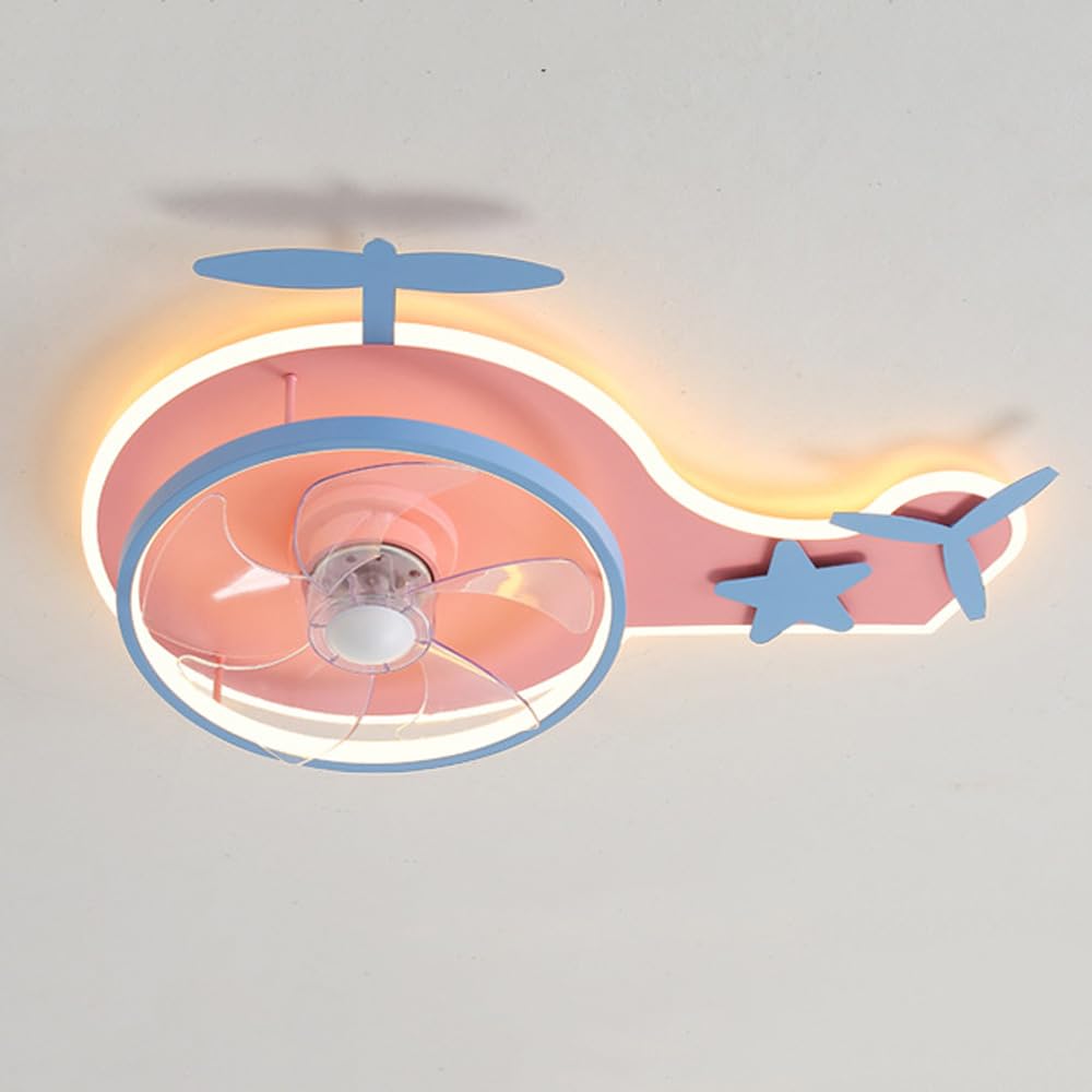 HXYSXHJUO pendant light bedroom Helicopter Ceiling Fans with Lights for Bedroom Remote Control Dimming Light Flush Mount Fan Lamp Low Profile Girls Room Nursery