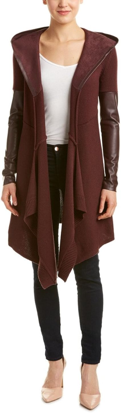 Sweater with Vegan Leather Sleeves 