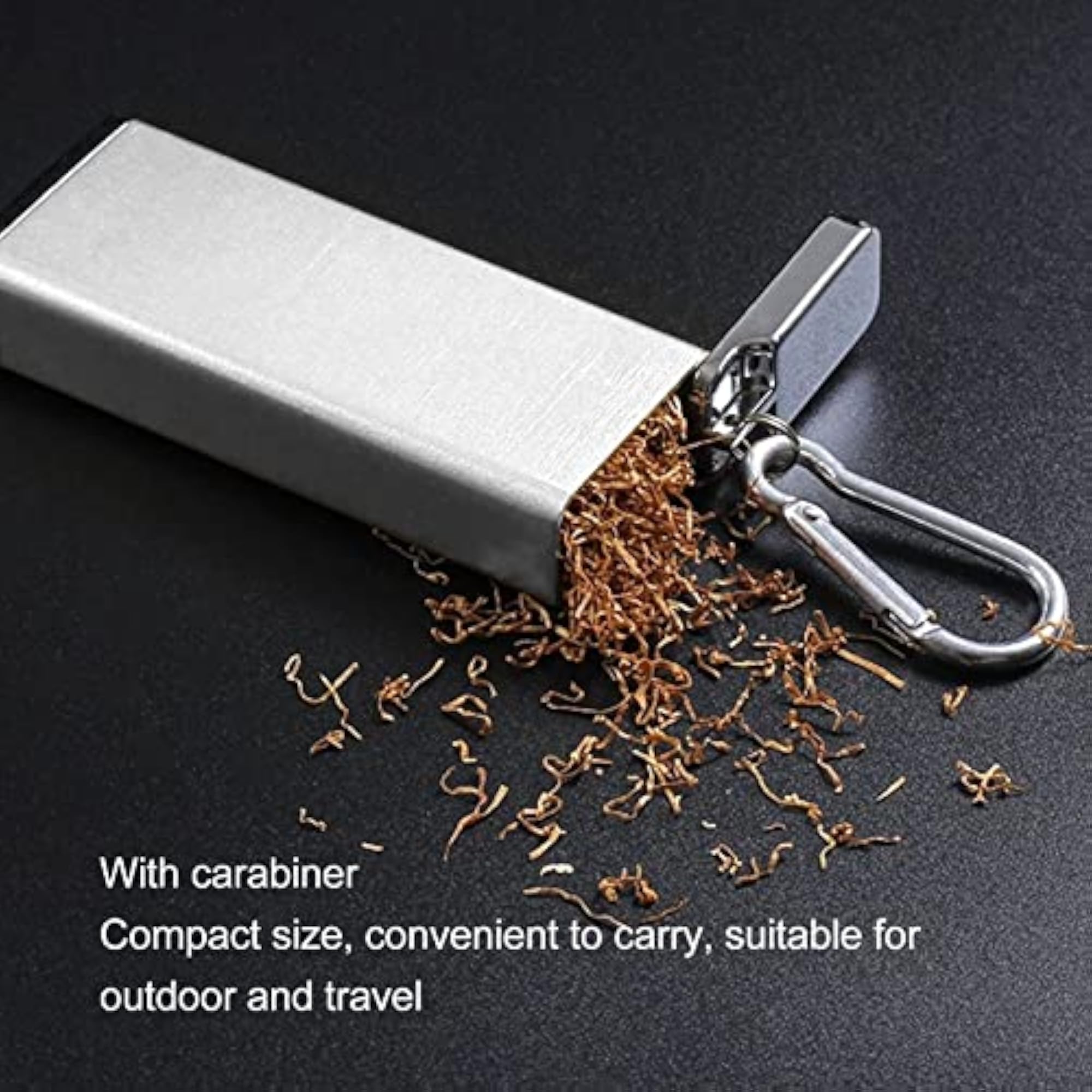 Portable Cigarette Box with 3D Carving Fireproof Design