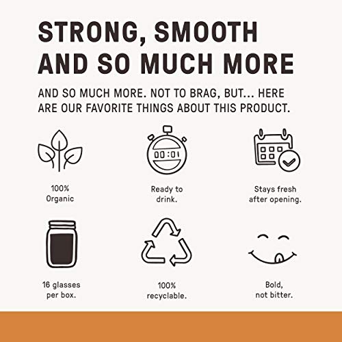 Wandering Bear Extra Strong Organic Cold Brew Coffee On Tap, Hazelnut, 96 fl oz - Smooth, Unsweetened, Shelf-Stable, and Ready to Drink Cold Brew