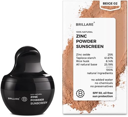 Brillare ZINC Powder Sunscreen - Beige 02