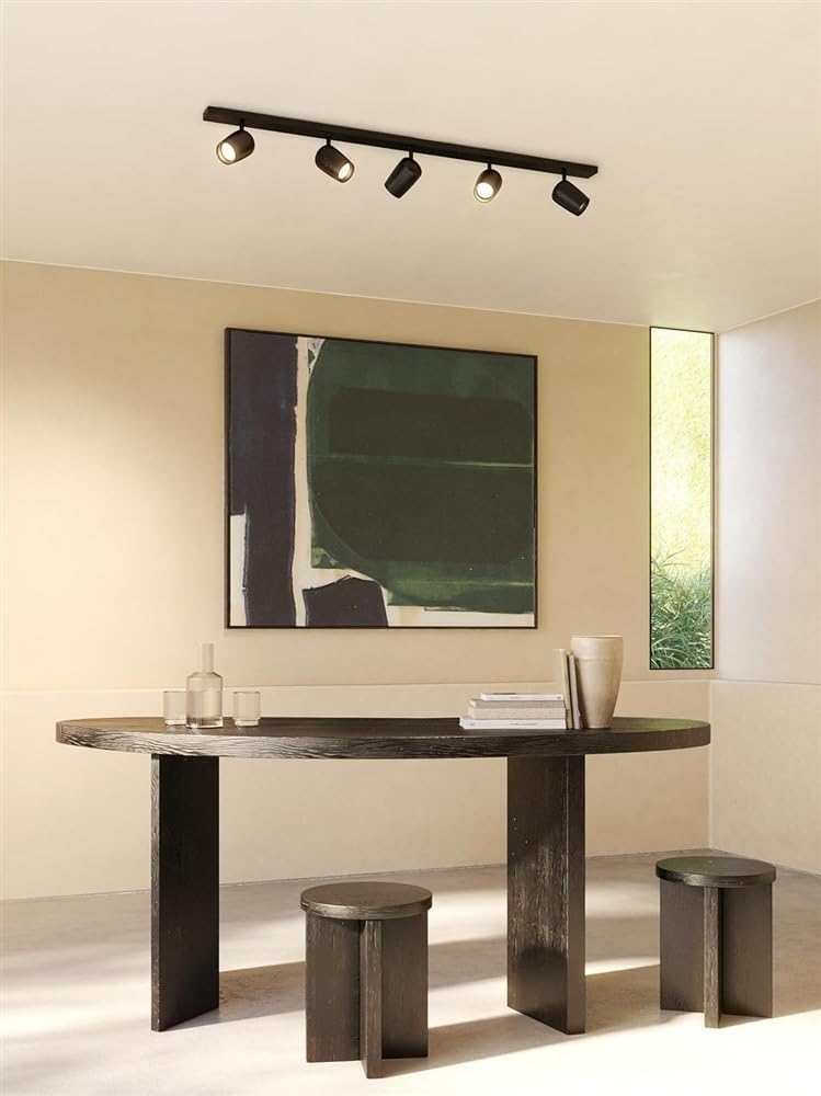 Spot d'intérieur réglable à trois barres - Noir mat-5_moderne