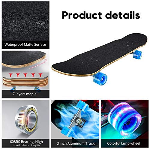 Skateboards Pro 31 inch Compleet Skateboards Dubbele Kick Longboard voor Tieners Beginners Kids