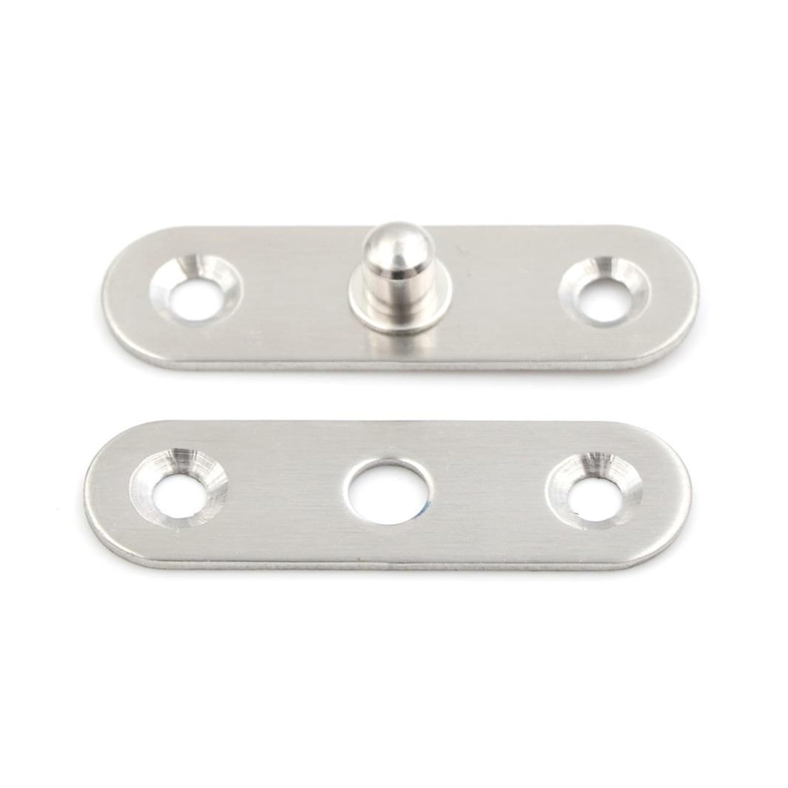 AUNANGLJSCS 1 Pair 360 Degree Rotating Hinge Stainless Steel Door Pivot Up Down Shaft 75/95/100mm Furniture Hinges