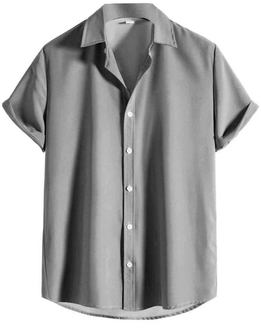 IndoPrimo Casual Shirt for Men || Shirt for Men || Men Stylish Shirt || Men Plain Shirt || Men Solid Shirt || Men Shirt (in, Alpha, L, Regular, Dark Grey) (B0C23CWW78) Amazon Price History, Amazon Price Tracker