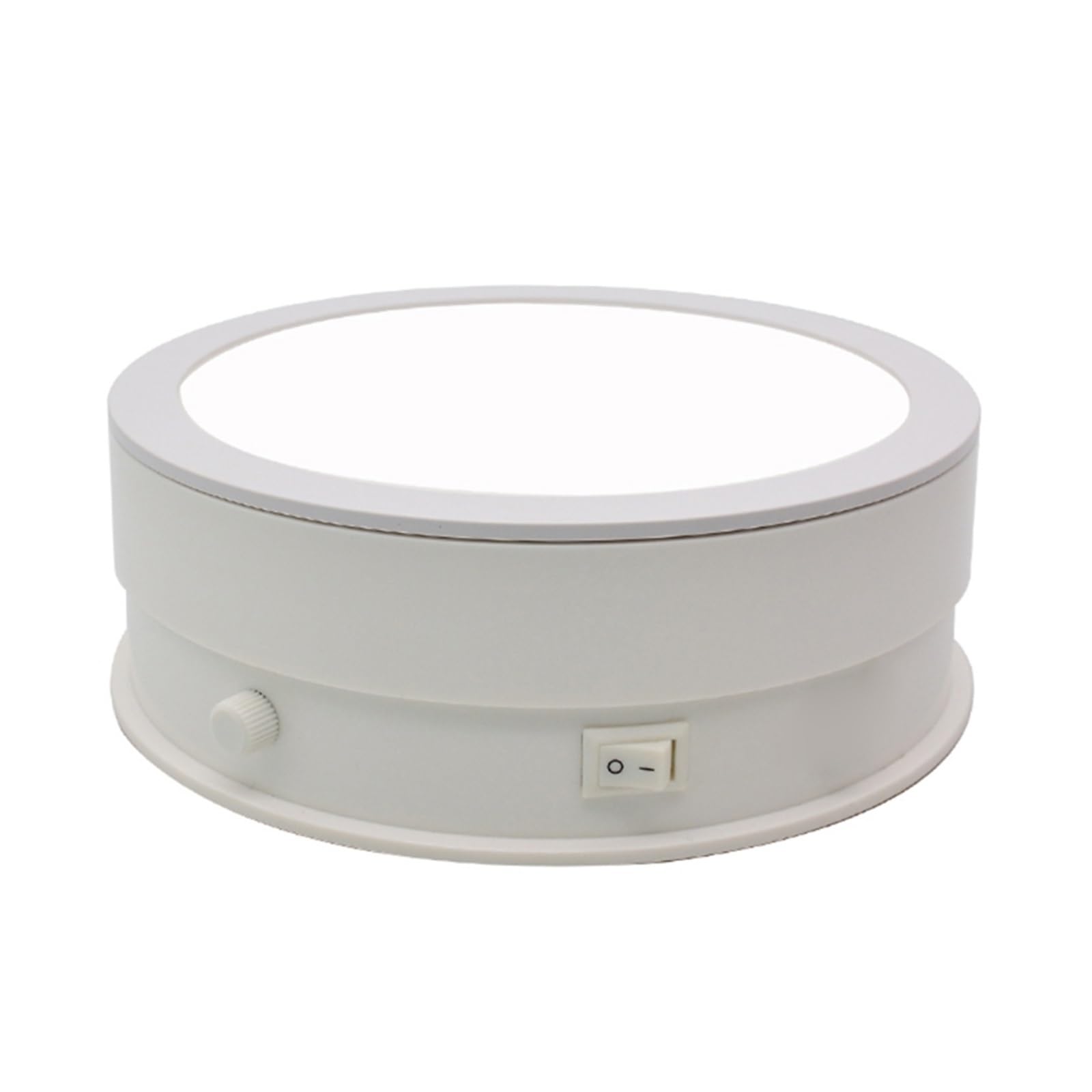 Gramofon, Gramofon, Elektryczna Lampa LED, Elektrycznie Obracany Stojak, Automatycznie Obracająca Się Podstawa Gramofonu dla biżuterii(White,30cm)
