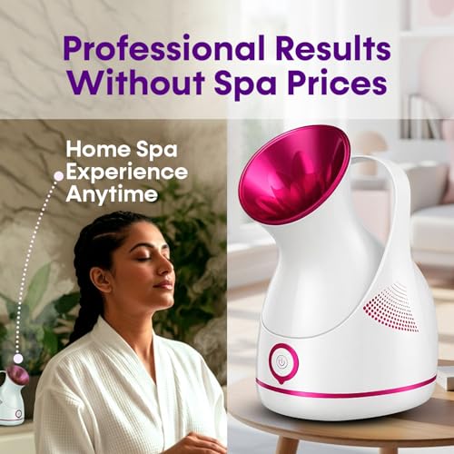 Image of Dealsure Steamer for Face Steam Facial - Nano Cure with UV Sterilization, Nano Ionic Technology, Steamer for Cold and Cough, Inhaler & Vaporizer for Adults & Kids