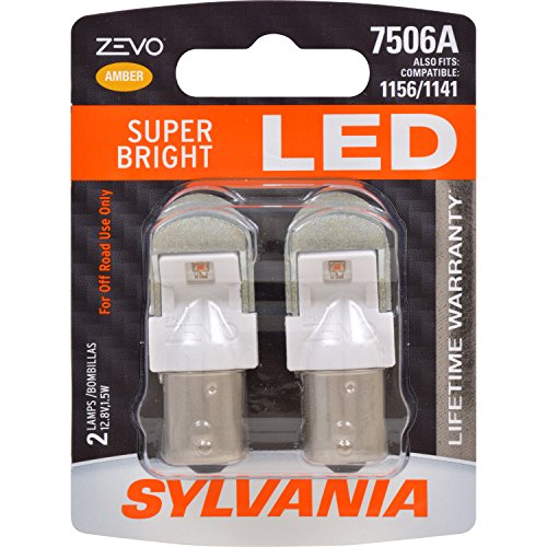 SYLVANIA - 7506 ZEVO LED Amber Bulb - Bright LED Bulb, Ideal for Park and Turn Lights (Contains 2 Bulbs)