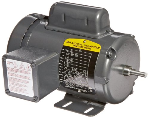 Baldor L3355 General Purpose AC Motor, Single Phase, 42 Frame, TEFC Enclosure, 17/100Hp Output, 1725rpm, 60Hz, 115/230V Voltage