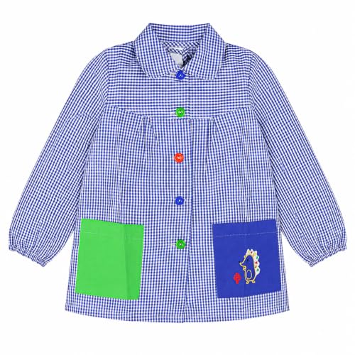 SHAFIER Babi Escolar Infantil Azul de Cuadros