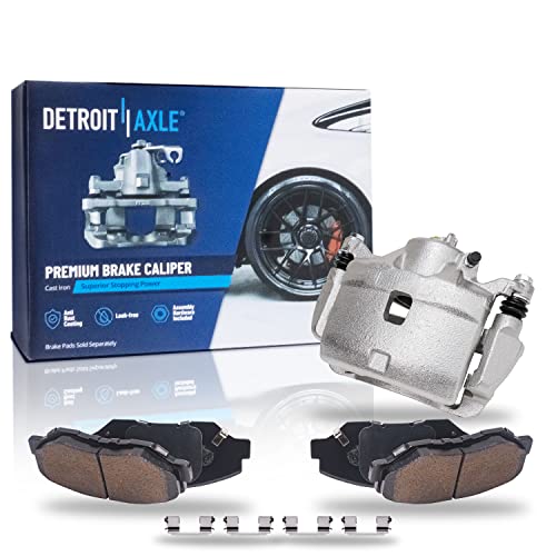 Image of Detroit Axle - Front Brake Kit for 2003-2011 Honda Element 2002-2004 CR-V Disc Brake Caliper w /Bracket Ceramic Brakes Pads w /Hardware Replacement