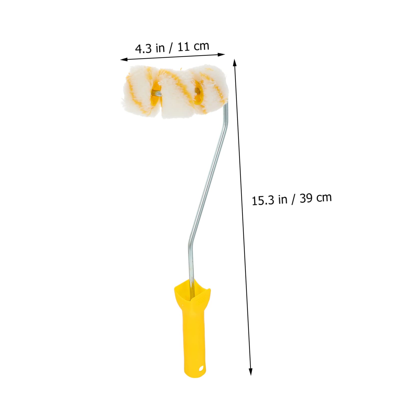 Ipetboom 2piezas Rodillo De Pintura Para Tubos Recambio Cepillo De Pintura Para Tuberías De Gas Incendios Herramienta De Ruedas y Mango Resistente
