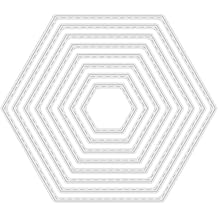 8 Pieces Hexagon Background Cutting Dies Metal Hexagon Die Embossing Stencils for Thanksgiving Christmas Greeting Card Paper DIY Craft Decoration Card Making Accessories Scrapbooking Die-Cuts