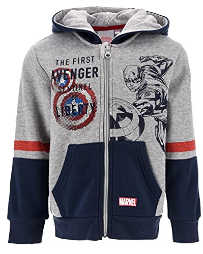 Marvel Avengers Niños Sudadera (Gris Claro,10 años)