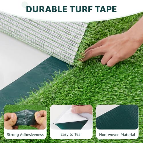 Image of Artificial Grass Turf Tape, 6 inch x 16' Turf Seam Tape: Self-Adhesive Artificial Grass Seaming Tape for Indoor Outdoor Carpet Jointing, Connecting Lawn, Rug, Pet Grass Mat