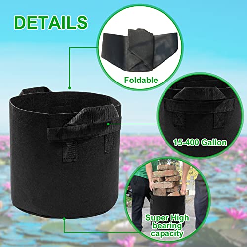 Vasos de Lily Plant para lago, pacote com 6 vasos aquáticos para lagoa, tecido reutilizável respiráv