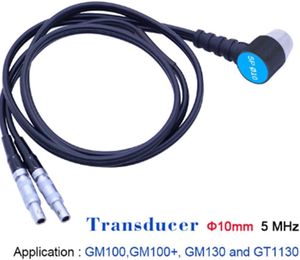 Sonda per misuratore di Spessore ad ultrasuoni, trasduttore per Cavo, Diametro 10 mm/5 MHz, Installazione Facile, 6 mm/5 MHz
