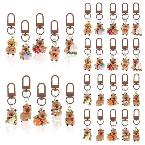 ZJRDYYK 30 chaveiros fofos Kawaii capivara para meninas decoração de mochila presente