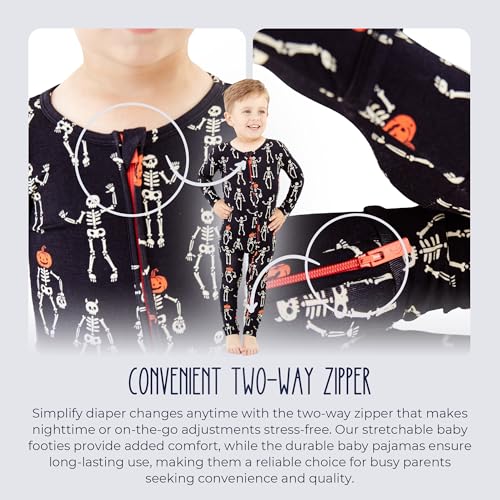 Convertible Footie Pajamas | Two-Way Zipper for Easy Diaper Changes | Tagless Pajamas | Soft, Durable Sleepwear4