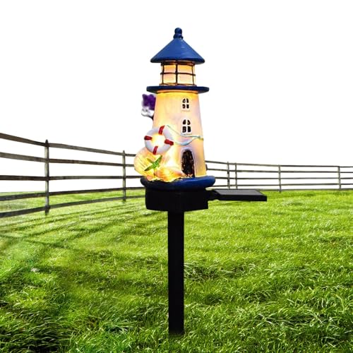 Genérico Luces solares de jardín, luces solar al aire libre - Luces solares al aire libre Decorative Beacon - Decoración de iluminación náutica escena de paisajismo para cumpleaños, boda, primavera