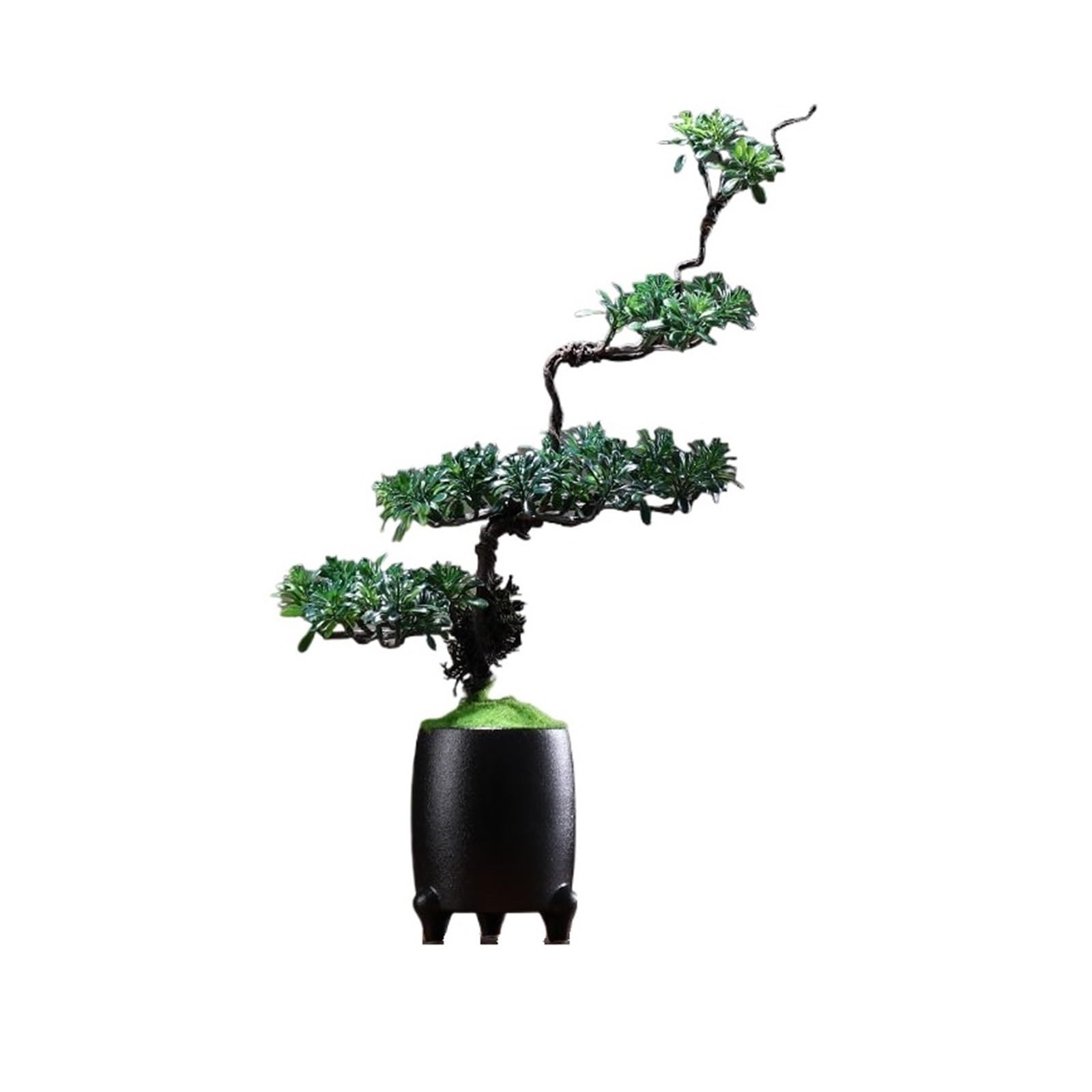 GLJTUO Artificial Trees Artificial Bonsai Tree Lifelike Faux Potted Plant Home Office Greenery Decoration Easy Maintenance Simulated Pine