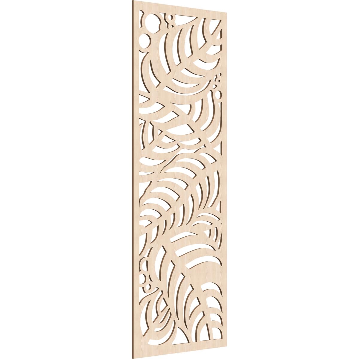 31 3/8"W x 79 3/8"H x 3/8"T Mills Decorative Fretwork Wood Wall Panels, Red Oak
