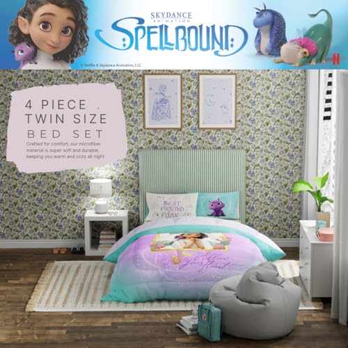 Image of Spellbound Kids Bedding Super Soft Microfiber Comforter and Sheet Set, 4 Piece Twin Size, (Officially Licensed Product) By Franco