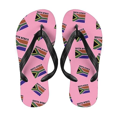 South Africa Flag Flip Flops for Women Men Casual Comfortable Beach Thong